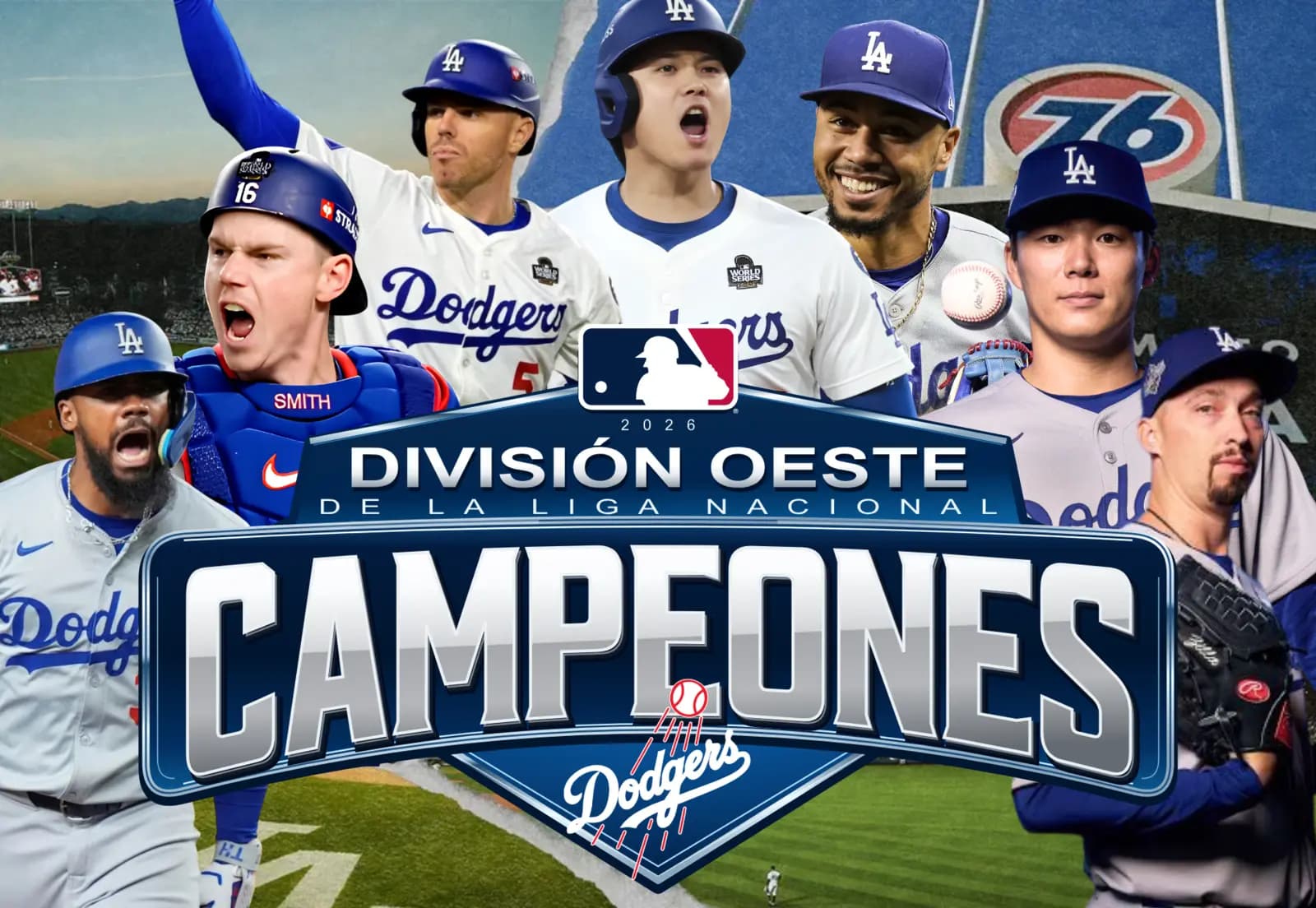 Los Dodgers aseguran su quinto título consecutivo del Oeste de la Liga Nacional